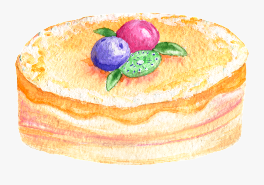 Transparent Watercolor Cake Clipart, Transparent Clipart