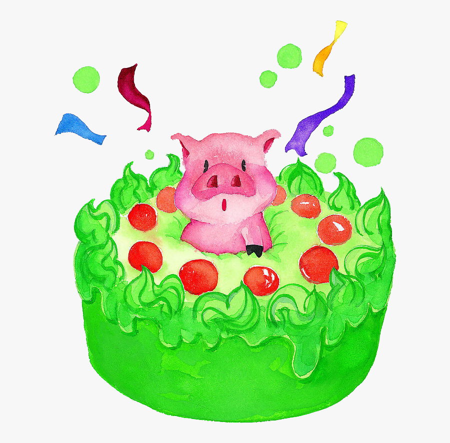 Clipart Cake Watercolor - Birthday, Transparent Clipart