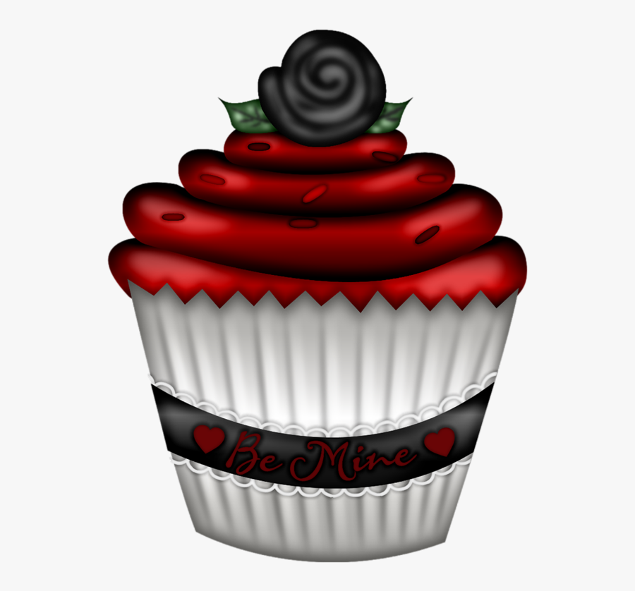 Cupcake Clipart Watercolor - Red Cake Clipart Fancy, Transparent Clipart