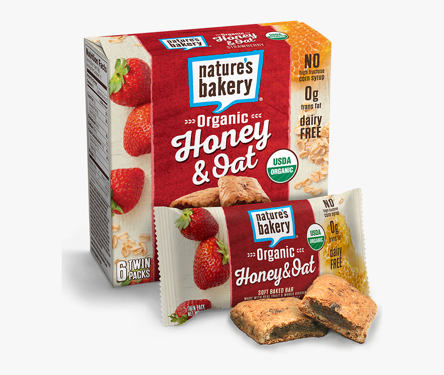 Organic Honey Oat Bars - Nature's Bakery Honey And Oat Strawberry, Transparent Clipart