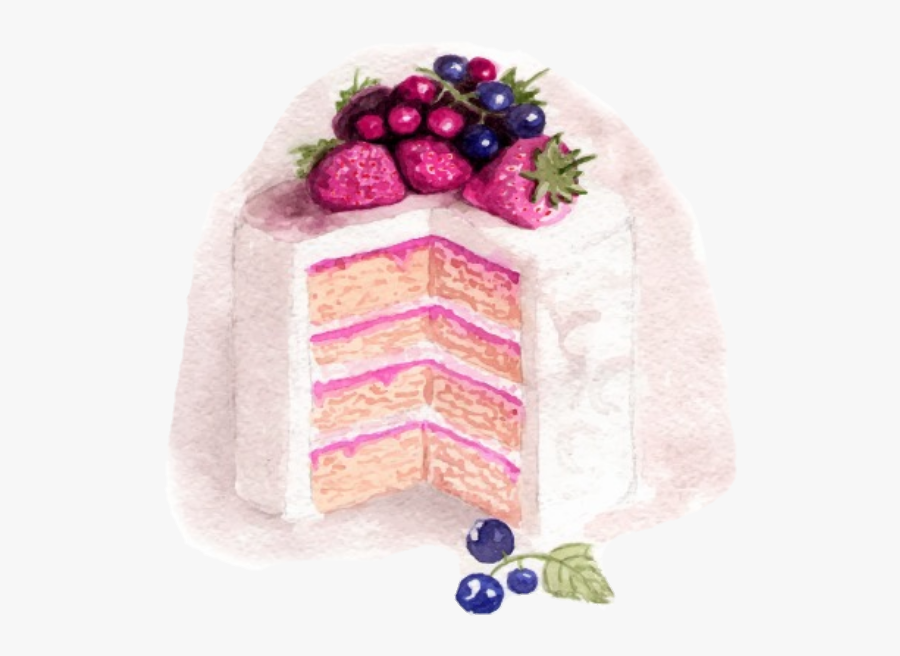 #sticker #freetoedit #cakes #watercolorcake #watercolor - Картинки Торт Акварель, Transparent Clipart
