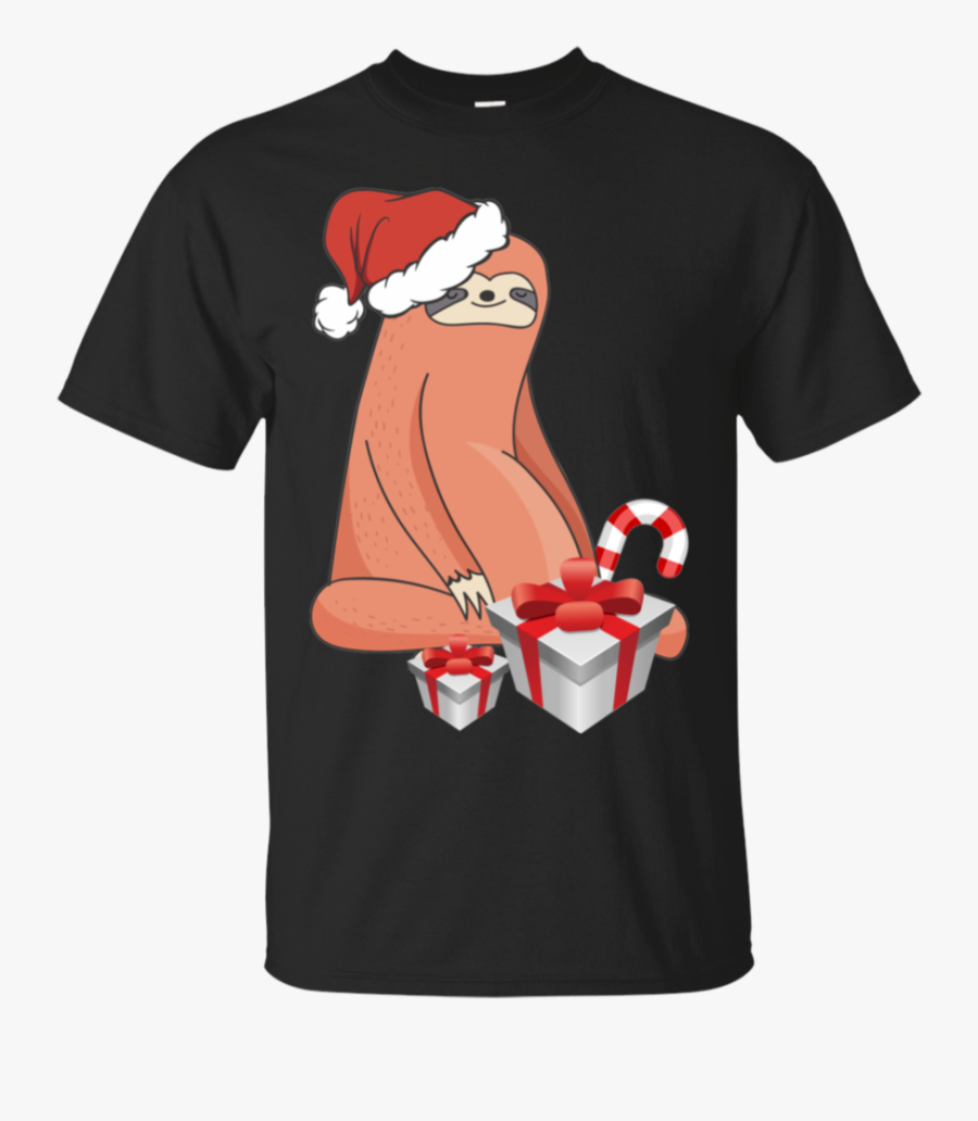 Womens Cute Sloth In Santa Hat Christmas Cartoon Funny - Mcscuse Me Bitch Shirts, Transparent Clipart