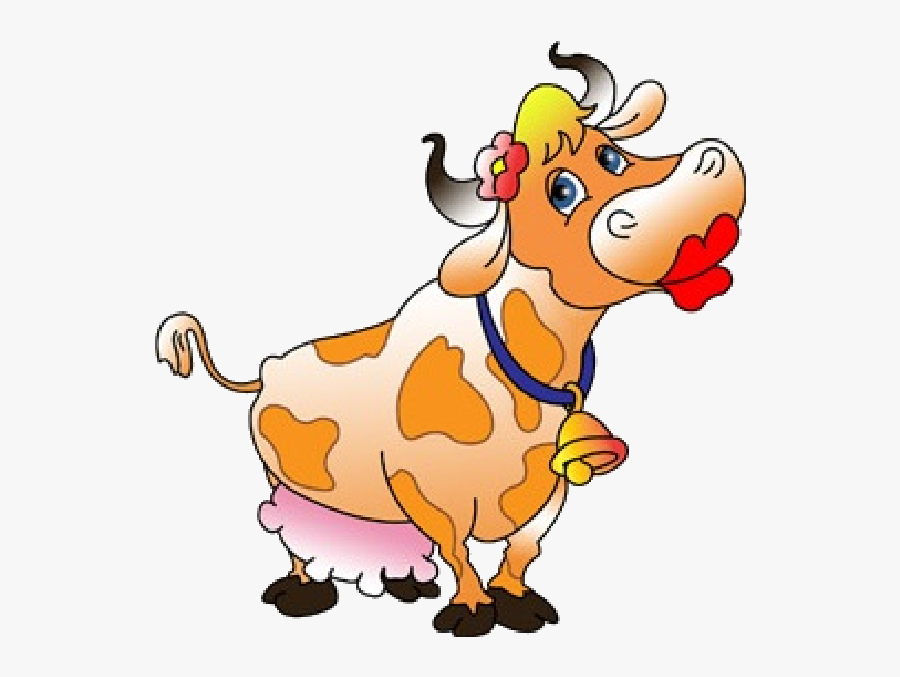 Cute Clipart Cow - Fun Cow Draw, Transparent Clipart