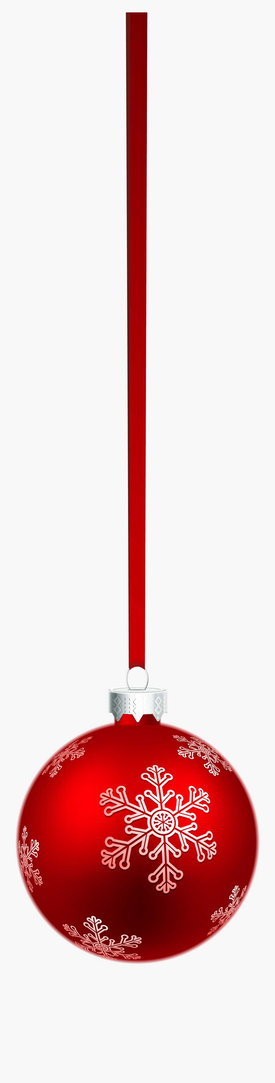 Snowflake Clipart Red - Christmas Hanging Balls Png, Transparent Clipart