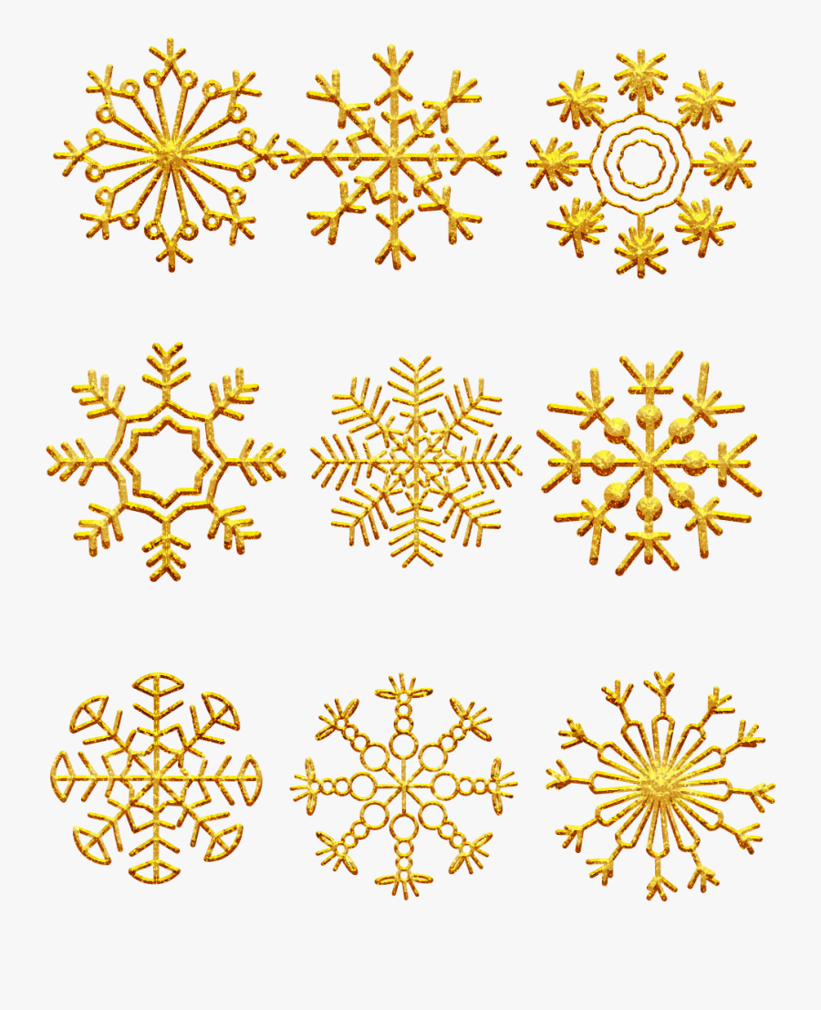 Transparent Gold Snowflakes Png - Icon, Transparent Clipart