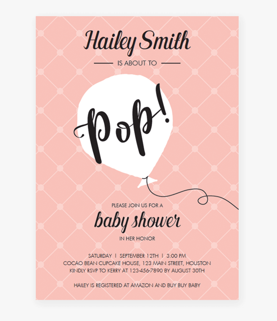 Clip Art About To Pop Invitation - Poster, Transparent Clipart