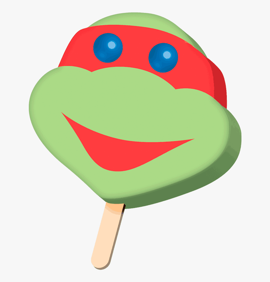 Ninja Turtle Face Bar - Teenage Mutant Ninja Turtle Popsicle, Transparent Clipart