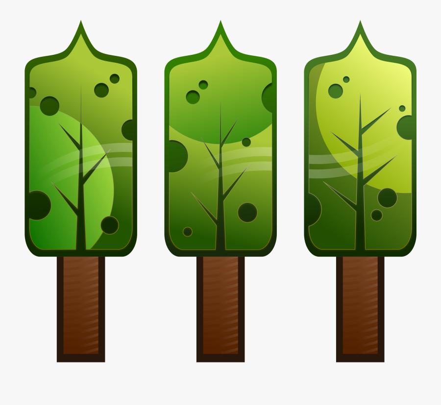 Stylised Abstract Trees Big - Tree, Transparent Clipart