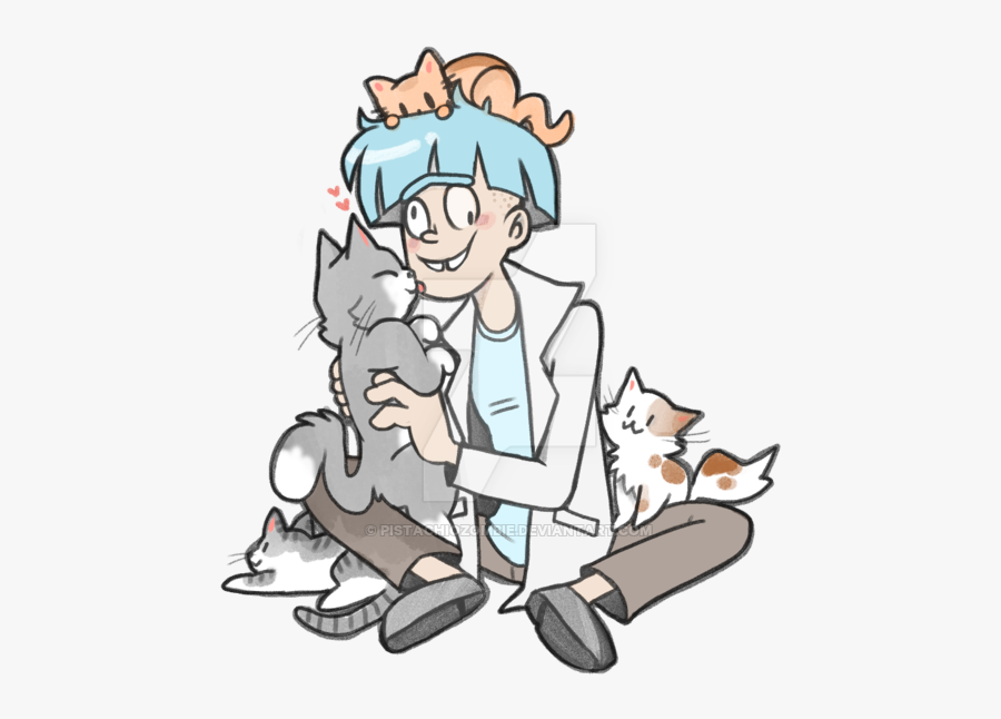 Rick And Morty Cat Png - Doofus Rick Fan Art, Transparent Clipart