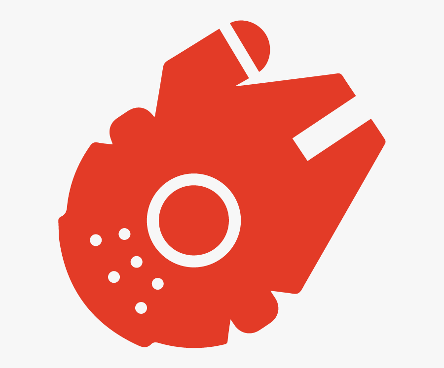 The Space Freighter - Millenium Falcon Vector, Transparent Clipart