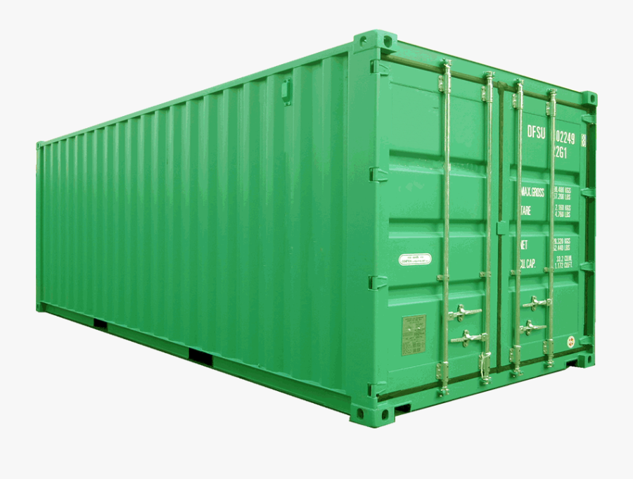 Transparent Cargo Ship Clipart - Green Shipping Container Png, Transparent Clipart