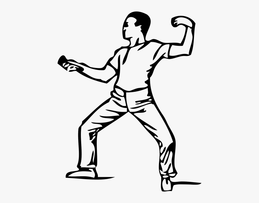Fencing Foil Position - Posicion De Guardia Esgrima, Transparent Clipart