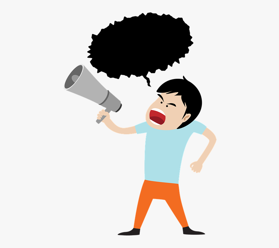 Wakelet Choice Board - Person With Megaphone Cartoon, Transparent Clipart
