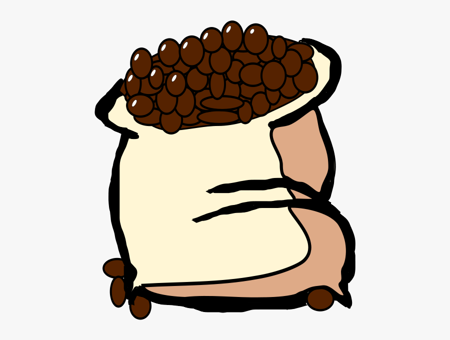 Clipart Of Rice, Cafe And Baked Bean - Desenho De Saco De Feijão Para Colorir, Transparent Clipart