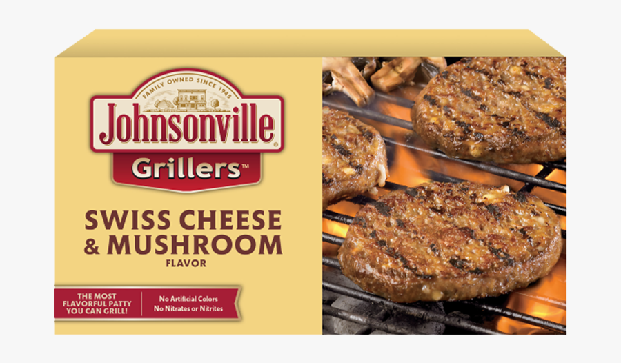 Clip Art Swiss Cheese Mushroom Johnsonville - Johnsonville Burgers, Transparent Clipart