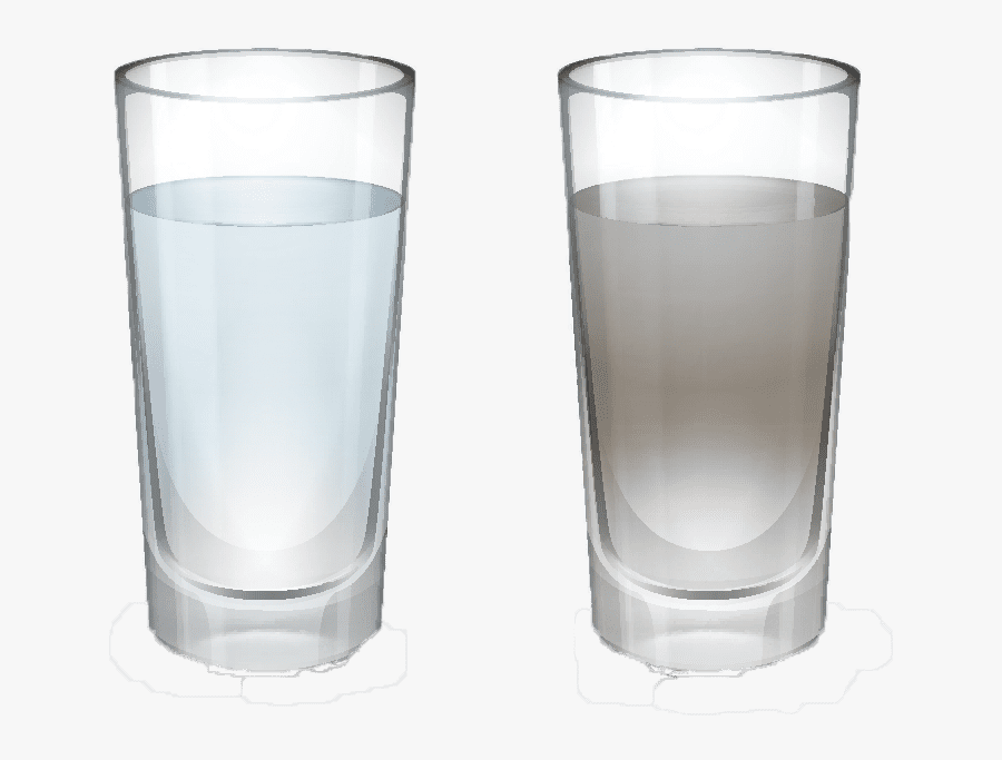 Transparent Glass Of Water Png - Clean Glass Of Water Vs Dirty Glass, Transparent Clipart