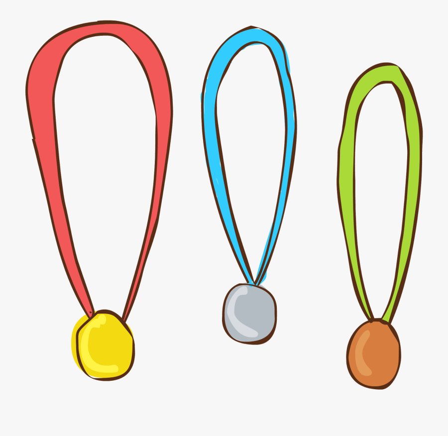 Transparent Gold Silver Bronze Medal Png, Transparent Clipart