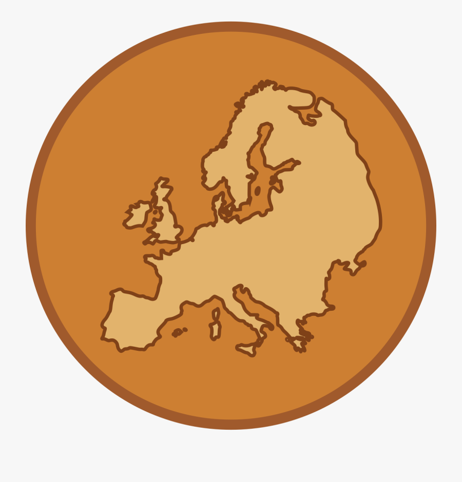 Blank Europe Map 1890, Transparent Clipart