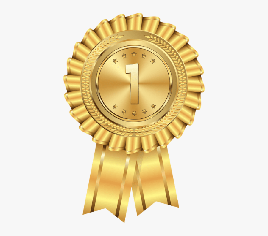 Award Transparent Gold Medal - Award Gold Ribbon Png, Transparent Clipart