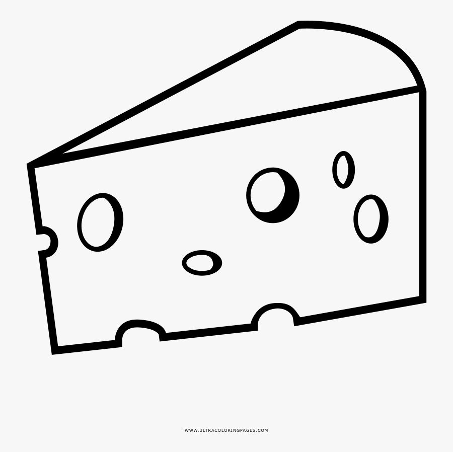 Cheese Coloring Page - Cheese Drawing Png, Transparent Clipart