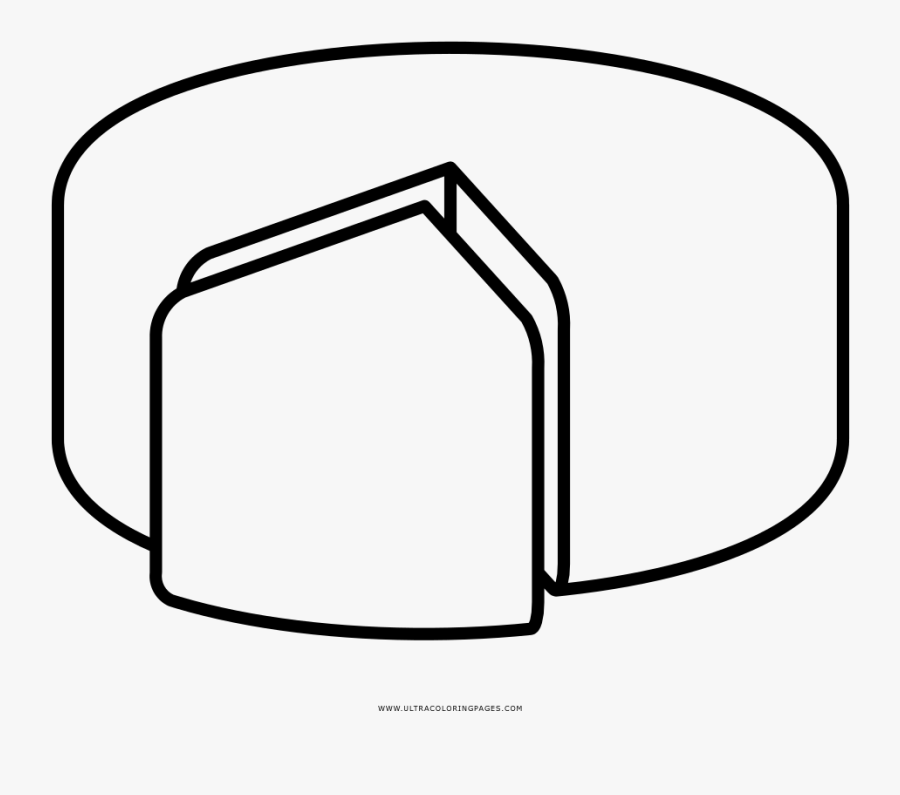 Cheese Wheel Coloring Page - Cheese Clipart Black And White Png, Transparent Clipart