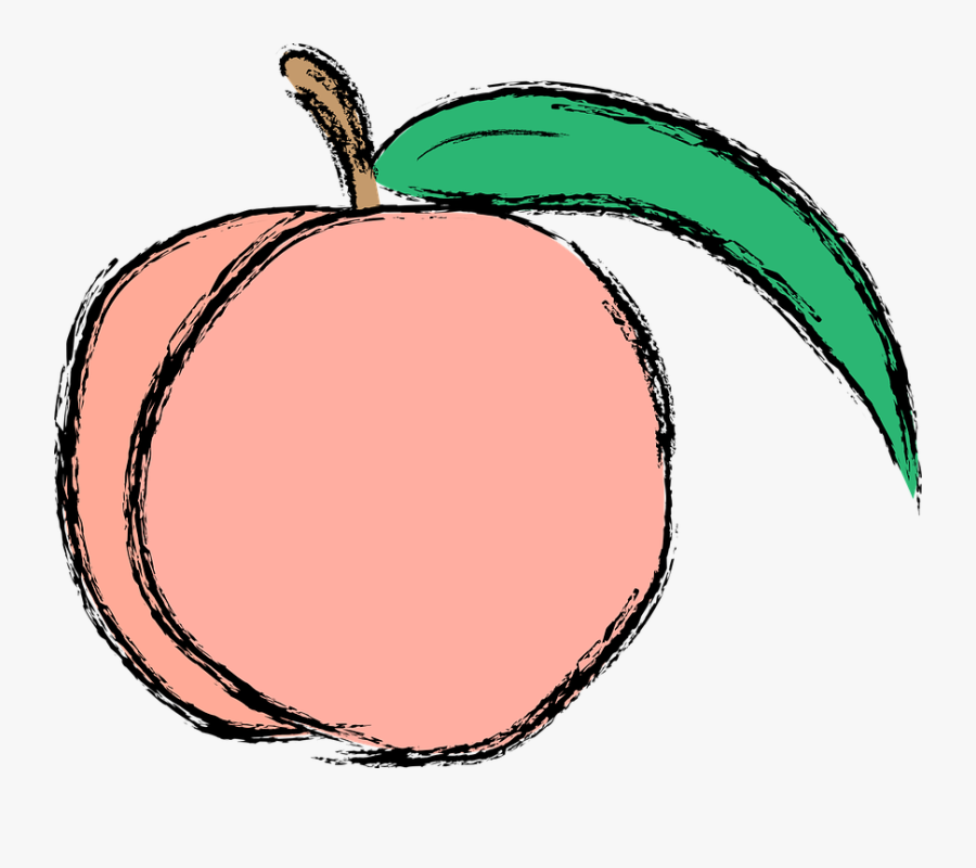 Peach Clipart Vector - Georgia Heart With Peach, Transparent Clipart