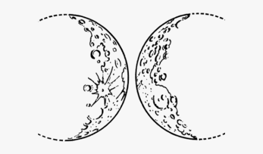 Cheese Clipart Moon - Realistic Crescent Moon Drawing, Transparent Clipart