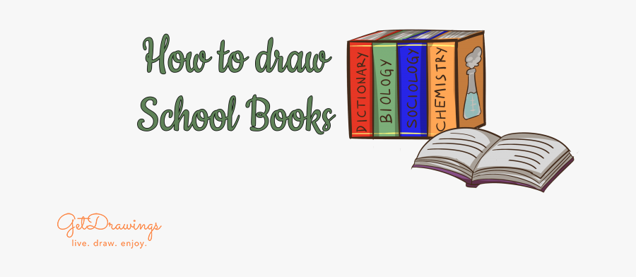 How To Draw School Books - Graphic Design, Transparent Clipart