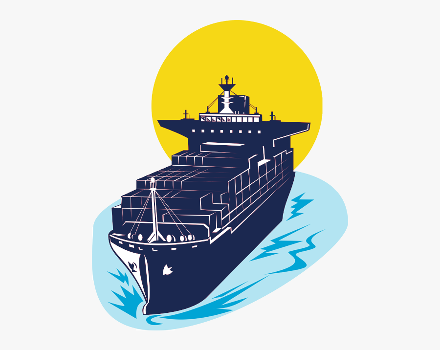 Transparent Items Clipart - Container Ship, Transparent Clipart