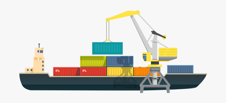 Ship With Containers Png, Transparent Clipart