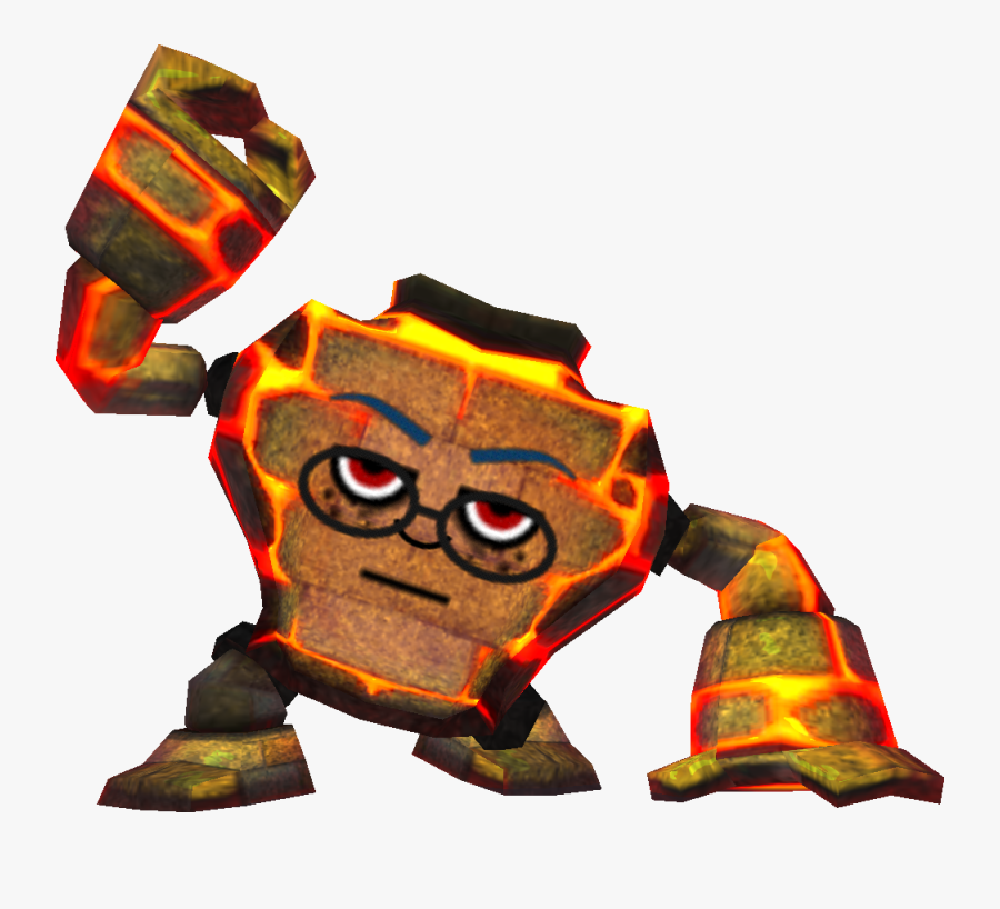 Burning Teammate Golem Miitopia - Miitopia Monsters, Transparent Clipart