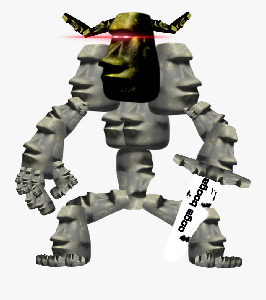 #stoneface Beholdthe Great Moai Golem - Figurine, Transparent Clipart