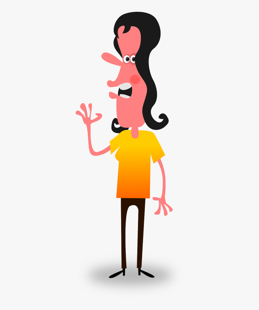 Woman Face Girl - Weird Cartoon Girl, Transparent Clipart