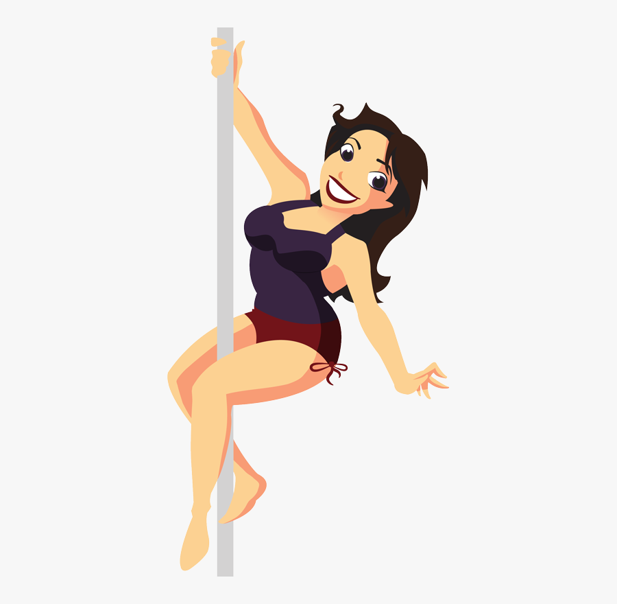 Transparent Pole Dancer Clipart - Pole Dancing, Transparent Clipart