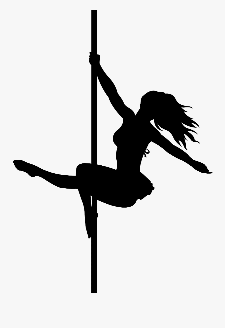 Pole Dance Silhouette Pink, Transparent Clipart