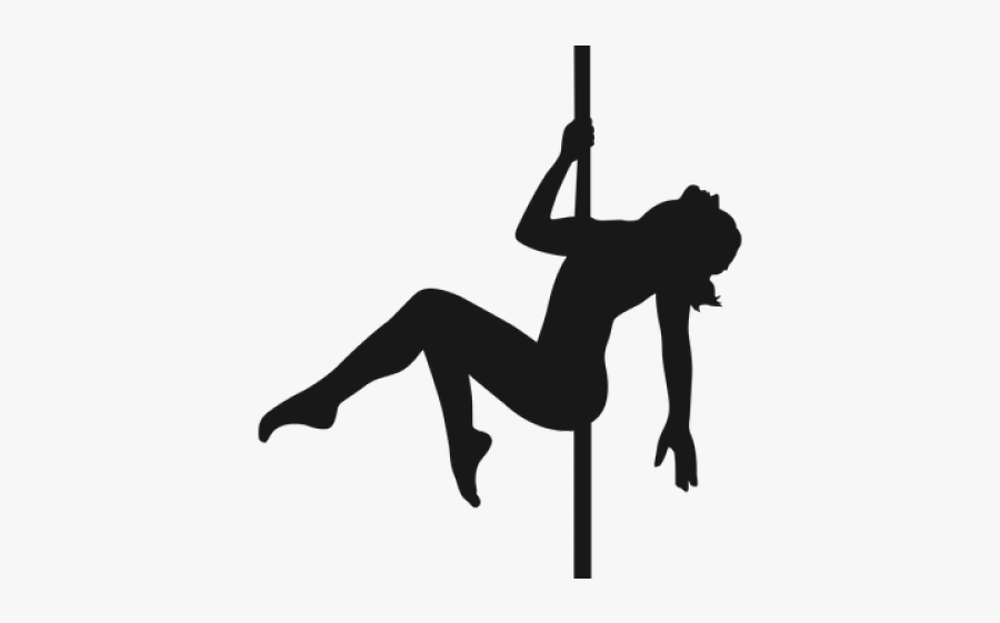 Pole Dancer Silhouette - Pole Dance Lady Silhouette, Transparent Clipart