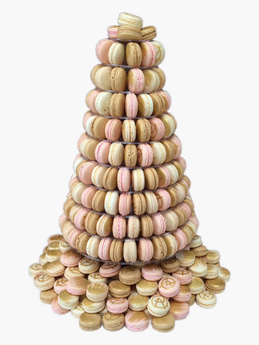 Gold Painted French Macaron Tower, Transparent Clipart