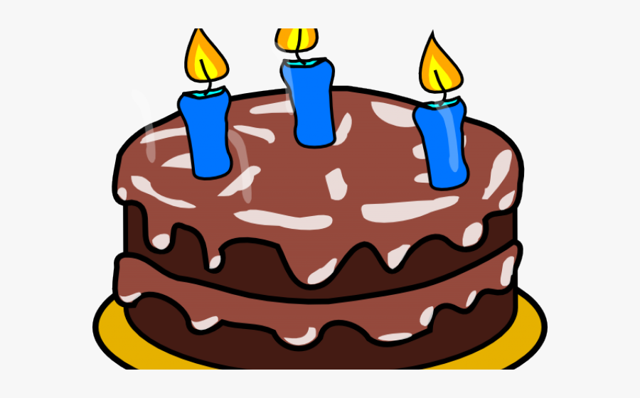 Birthday Cake 3 Candles Clipart, Transparent Clipart