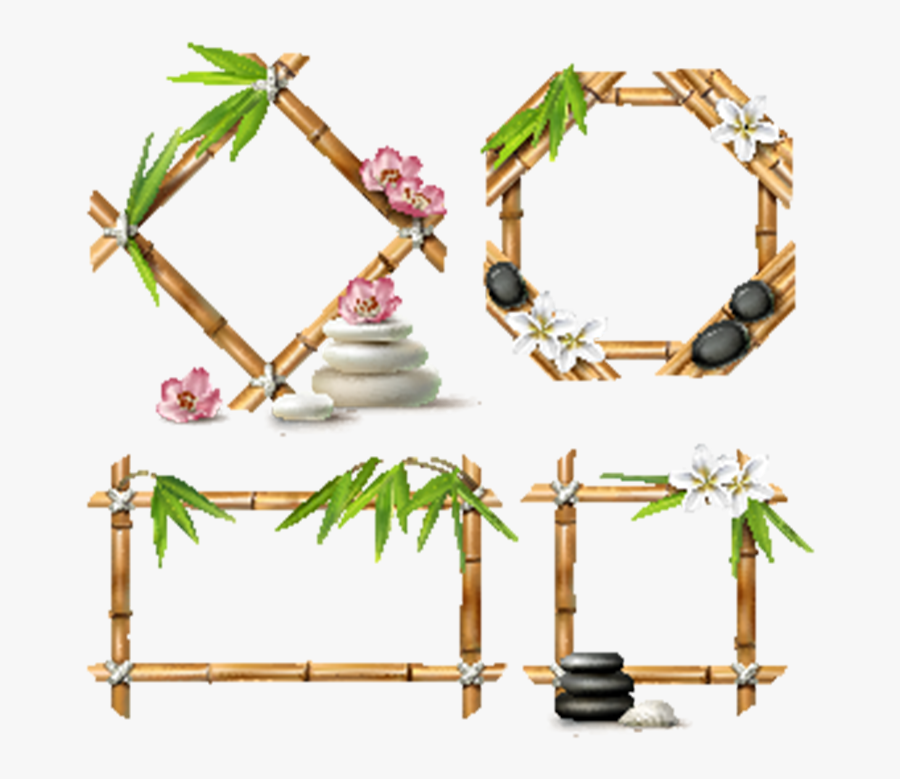 Lemon Clipart Psd - Round Bamboo Frame Vector, Transparent Clipart