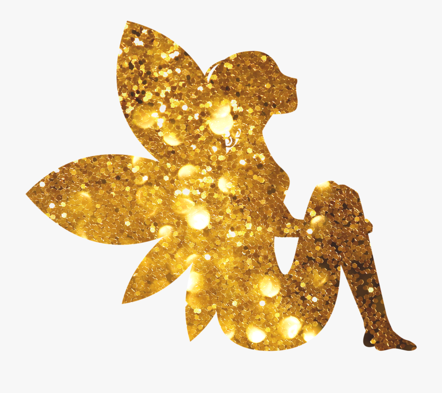 Fairy Sparkling Glitter Free Picture - Gold Fairy Transparent, Transparent Clipart