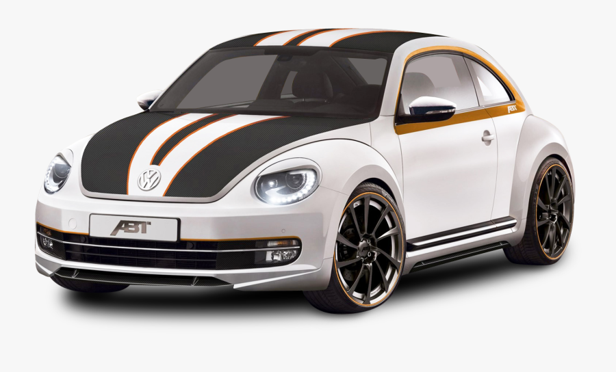 White Volkswagen Beetle Car Png Image - 2012 Vw Beetle Headlight, Transparent Clipart