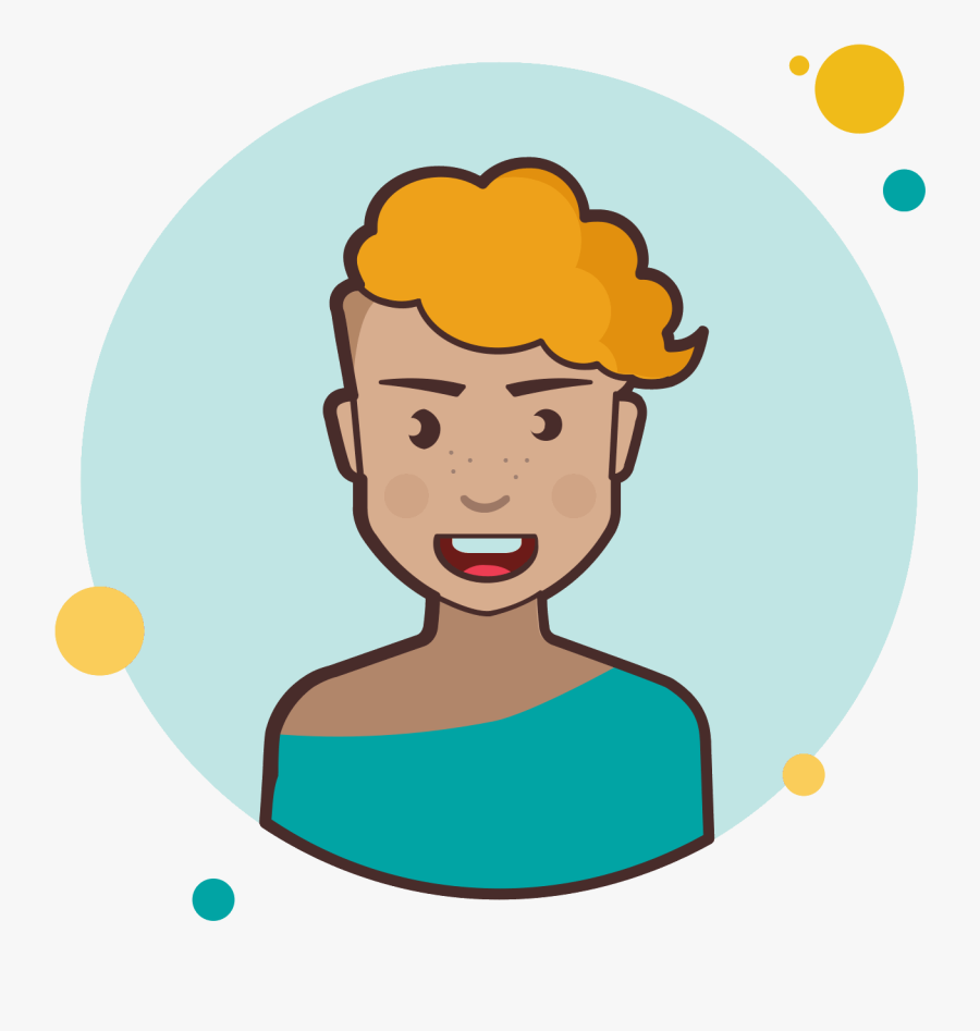 Short Curly Blond Hair Lady Icon - Icon, Transparent Clipart