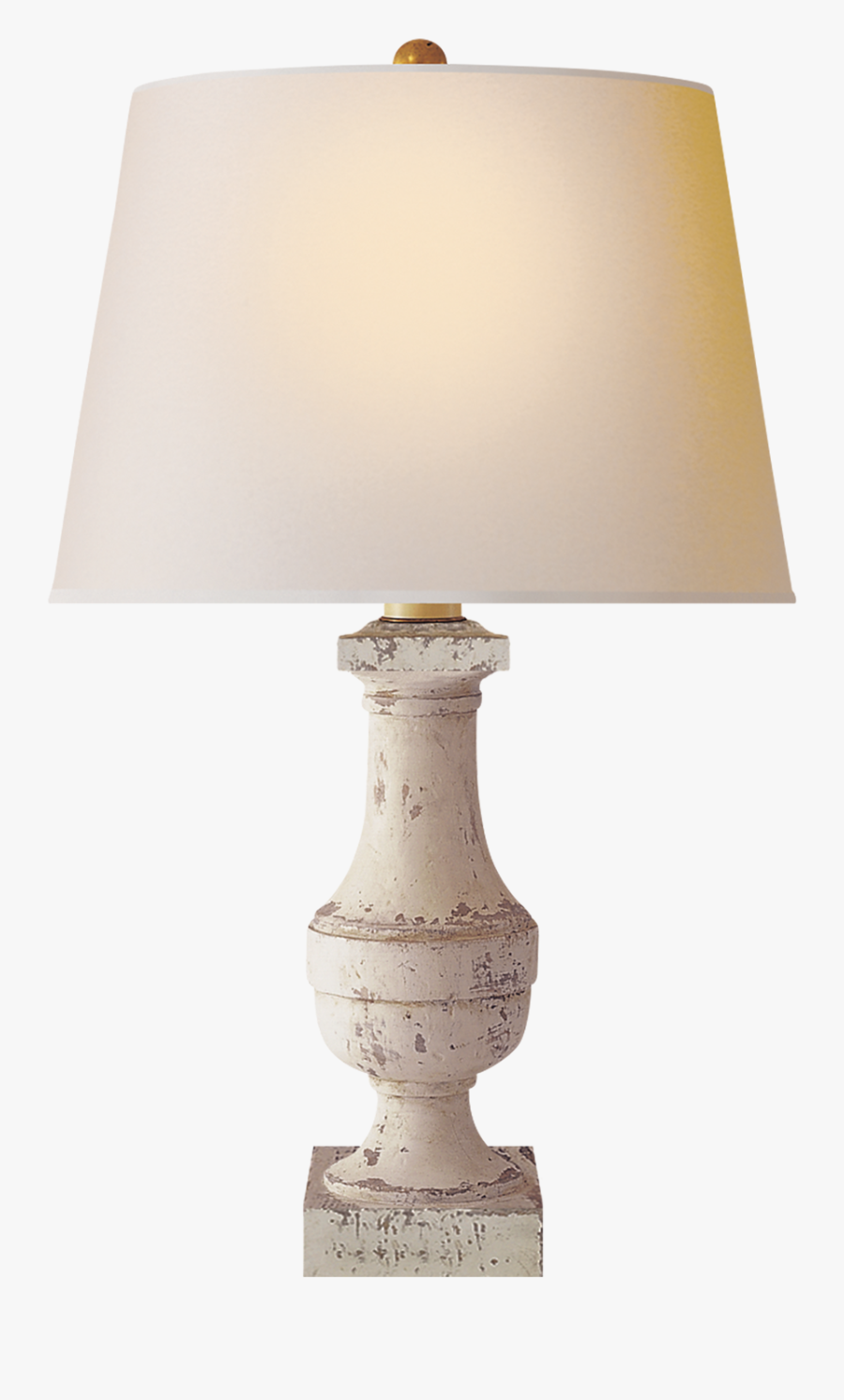 Round Medium Balustrade Table Lamp In Old White With, Transparent Clipart