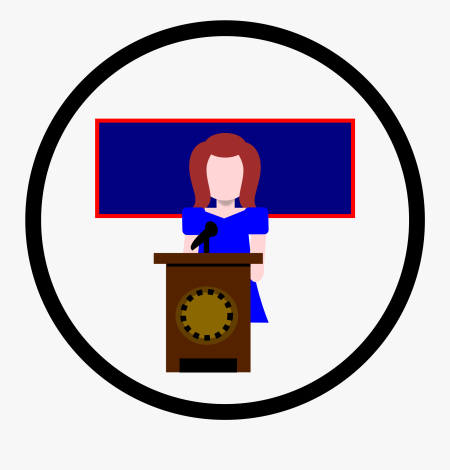 Icon Woman Speaker Clip Arts, Transparent Clipart