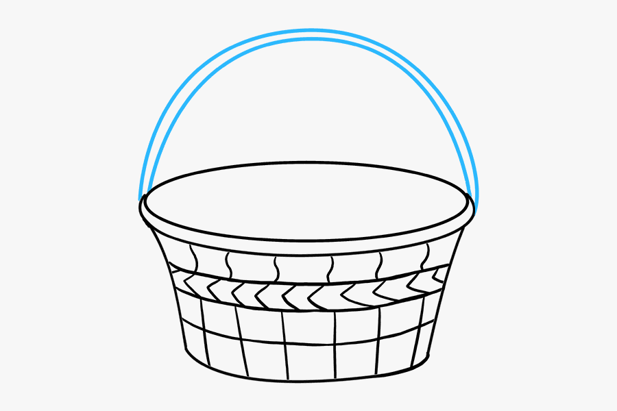 How To Draw Easter Basket - Empty Easter Basket Drawing, Transparent Clipart