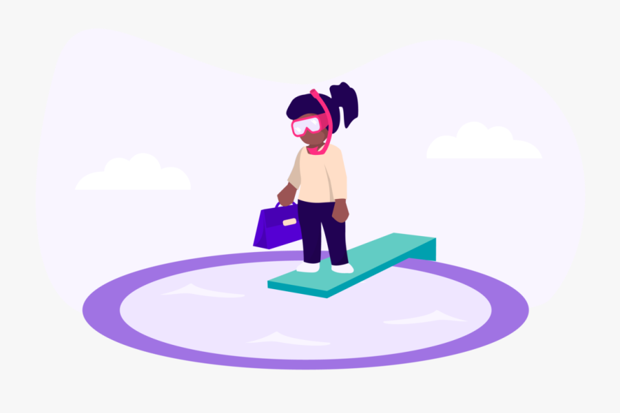 Taking The Plunge - Illustration, Transparent Clipart