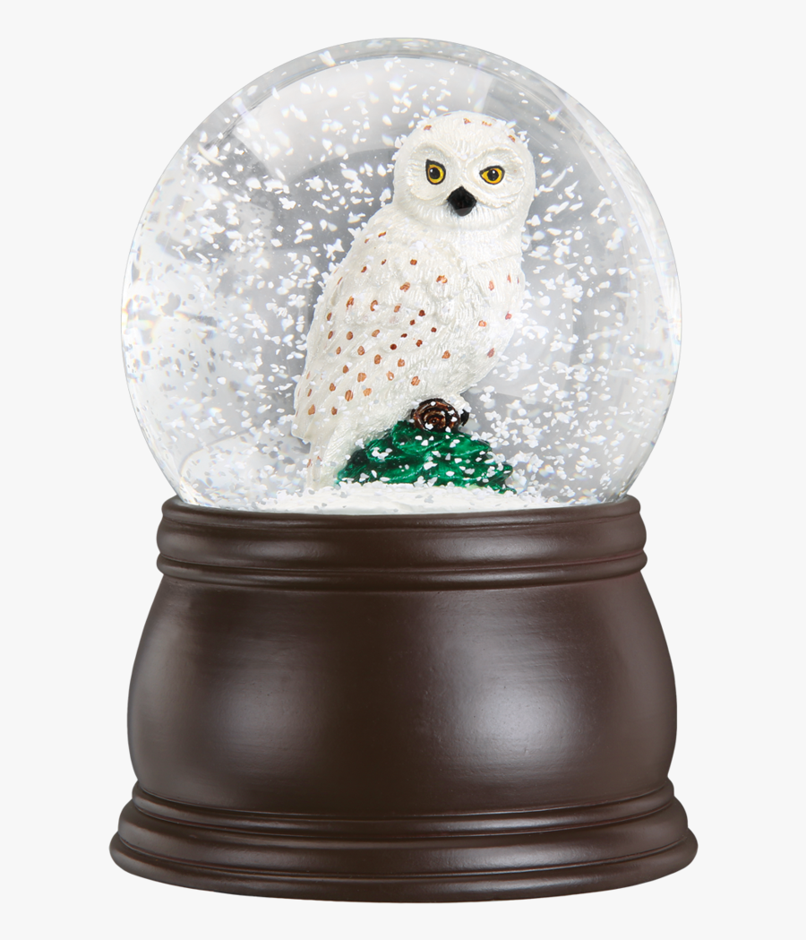 Great White Owl Snow Globe - Snow Globe, Transparent Clipart