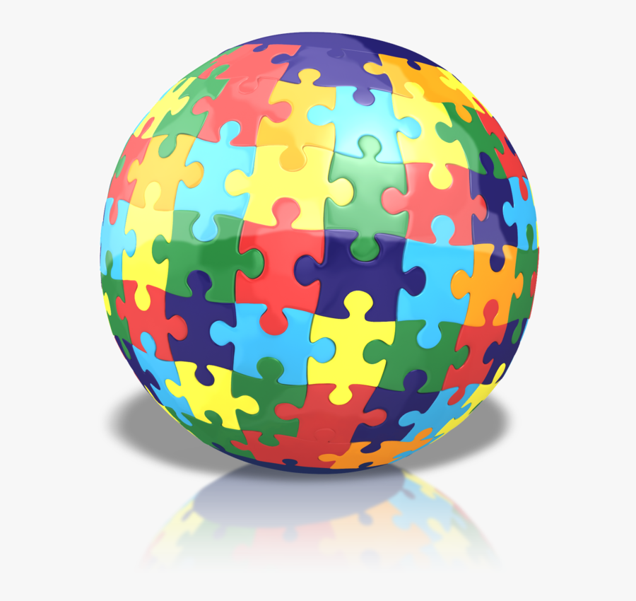 Colored Puzzle Globe 800 Clr - Globe Puzzle Clipart, Transparent Clipart