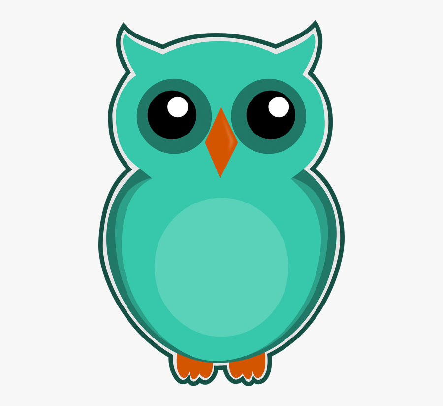 Owl Blue Green - Gambar Keren Burung Hantu Kartun, Transparent Clipart