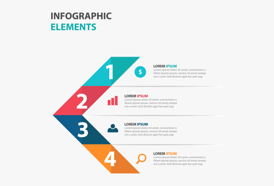Abstract Colorful Arrow Business - Infographic, Transparent Clipart